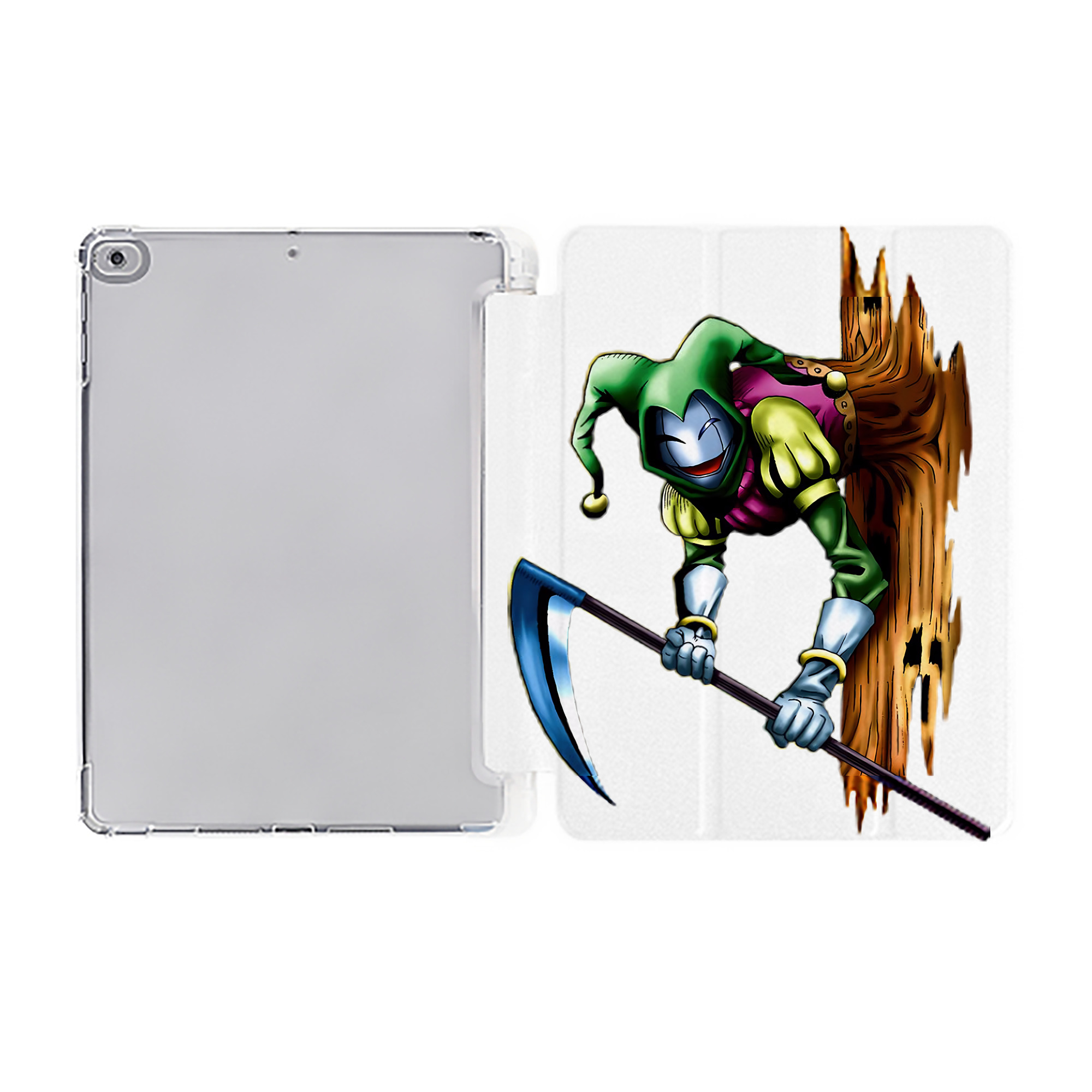 （画像用） 遊☆戯☆王 Yu-Gi-Oh! IPad ケース ペン収納付き 三つ折りスタンド PUレザー×シリコン 対応機種9.5/10.5/10.9インチ